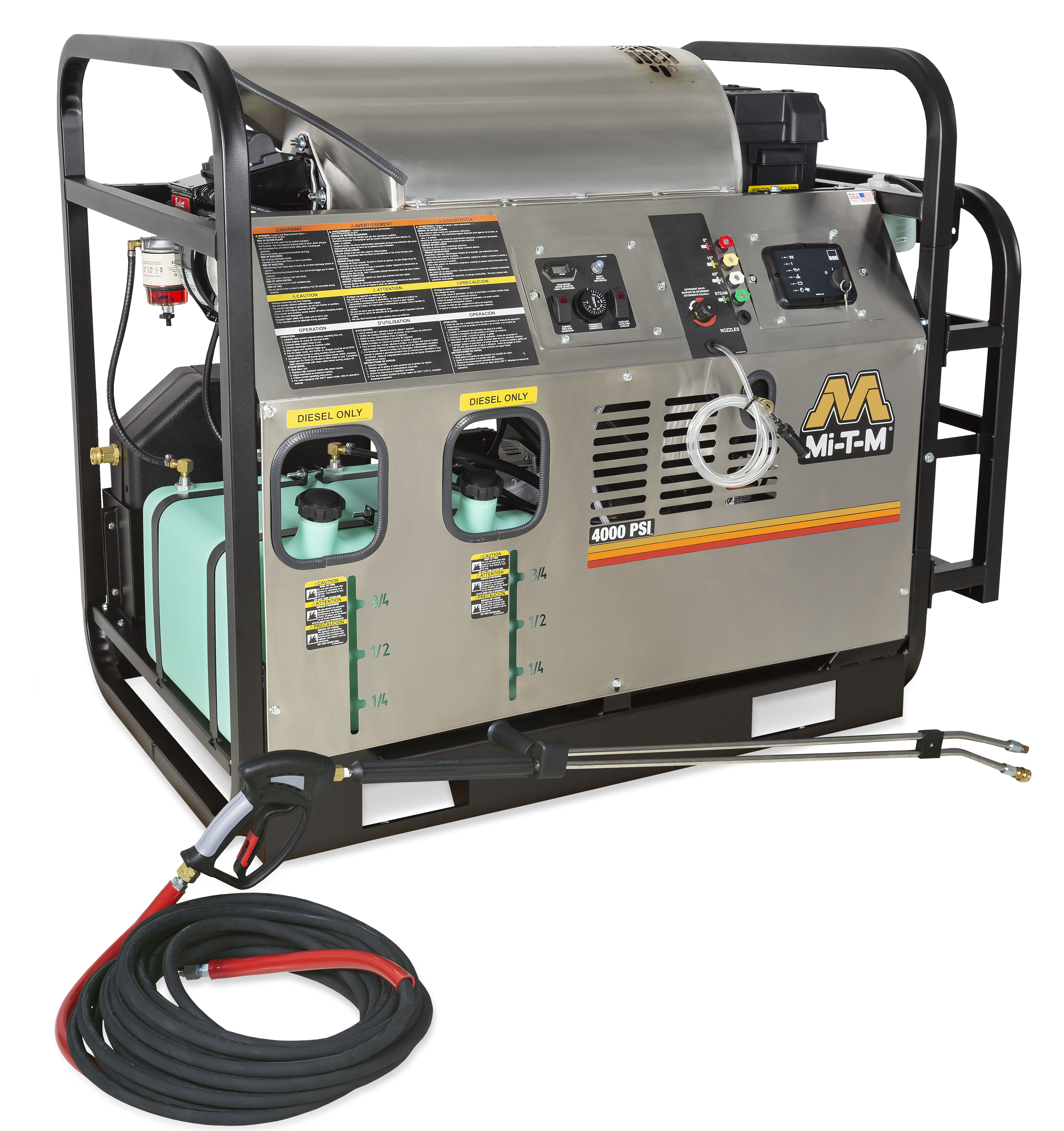 Hot Water Skid Diesel Belt Drive Pressure Washer